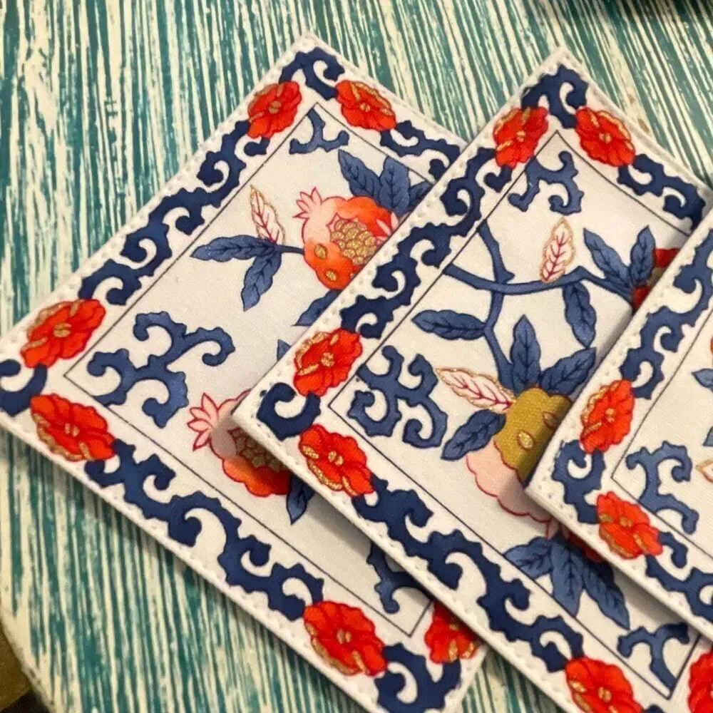 Gen Collection Japanese Vintage Floral Cloth Coasters